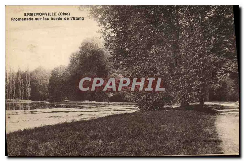 Ermenonville (Oise) — Spaziergang am Ufer des Sees — A. L'Hoste, Paris - Vorderseite