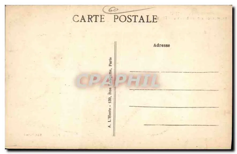 Ermenonville (Oise) — Spaziergang am Ufer des Sees — A. L'Hoste, Paris - Rückseite