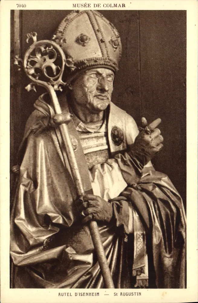 Statua Świętego Augustyna — Muzeum w Colmar — Wydawca: Braun & Cie, Dornach - Awers