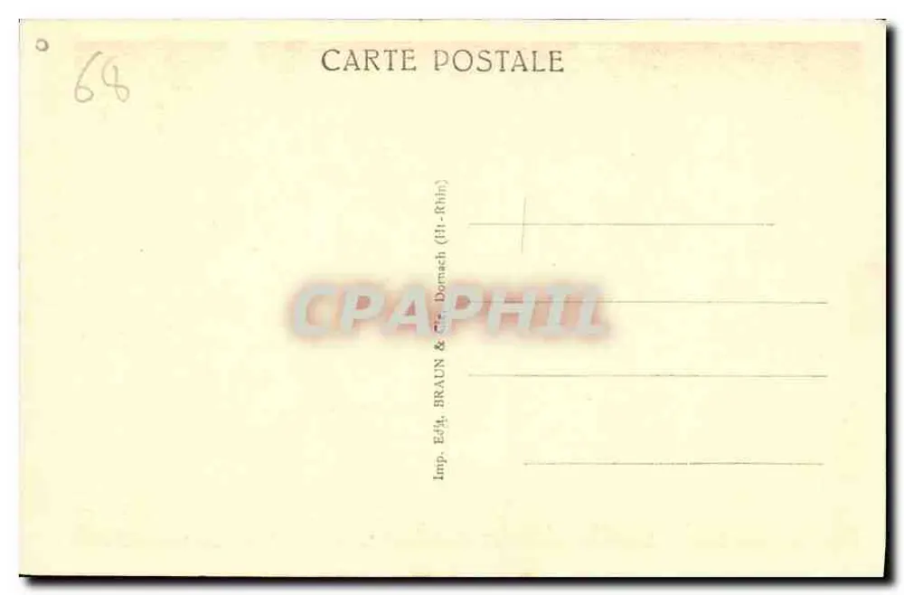 Trois-Épis — A Estrada Sob as Árvores — Editor Braun & Cie, Dommach (H1-Rhin) - Verso