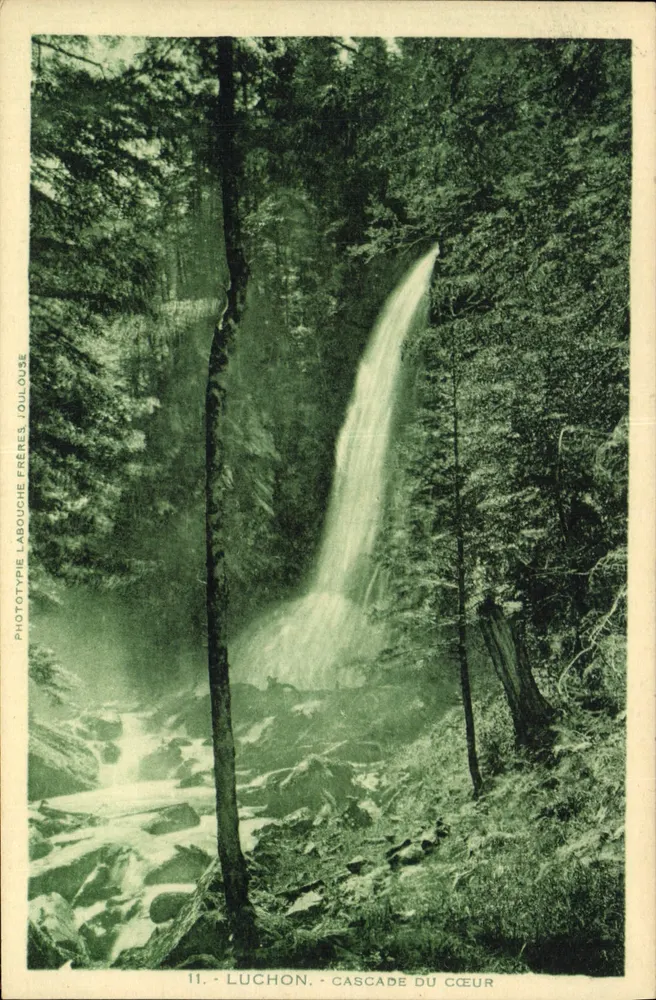 Luchon - Cachoeira do Coração — Fototipia Labouche Frères, Toulouse, n°11 - Frente