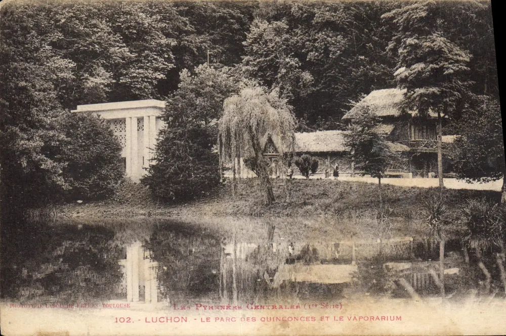 Luchon - Der Park der Quinconces und das Vaporarium — Phototype Labouche Frères, Toulouse, 1. Serie - Vorderseite