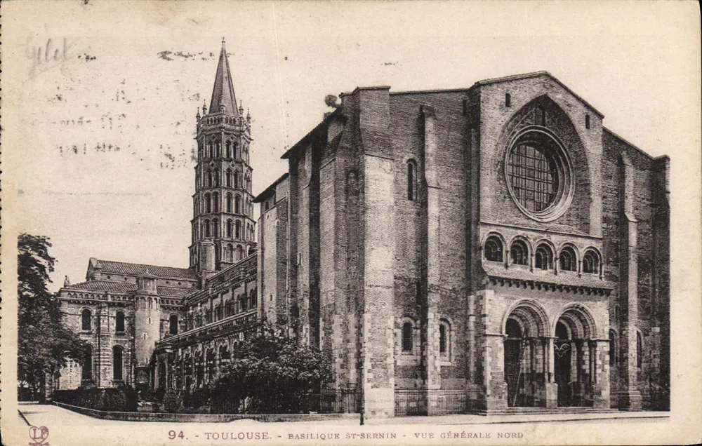 Toulouse - Basilique Saint-Sernin - Allgemeiner Blick nach Norden — Verlag Gilet, n° 94 - Vorderseite