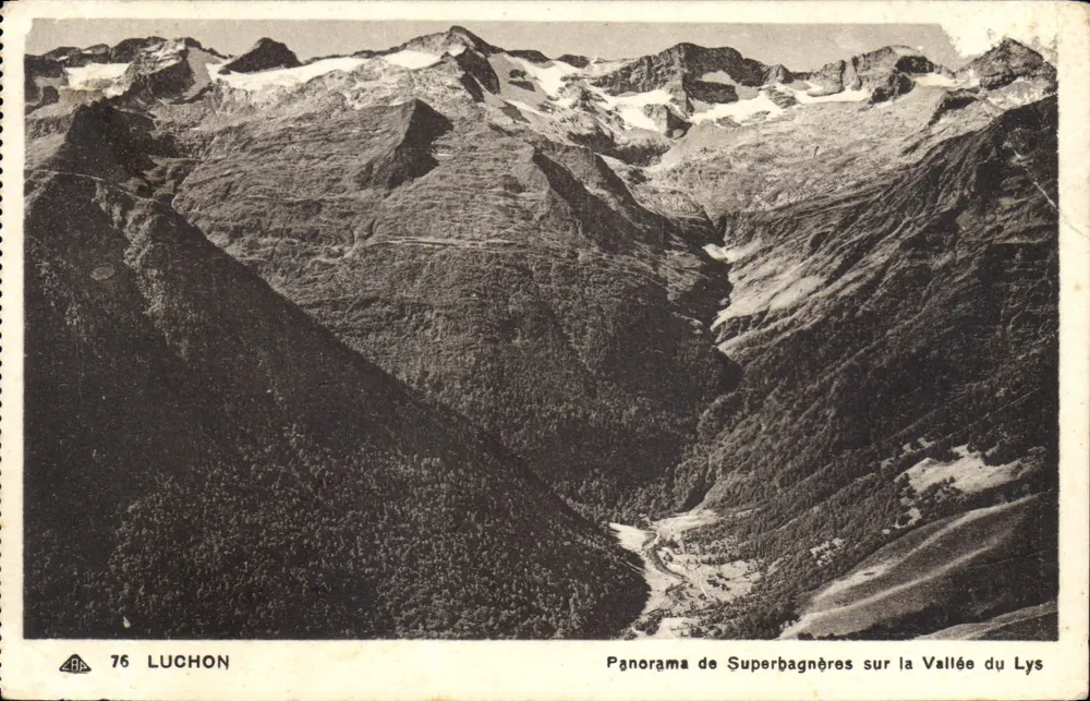 Superbagnères — Panorama über das Tal des Lys — Luchon, n°76 - Vorderseite