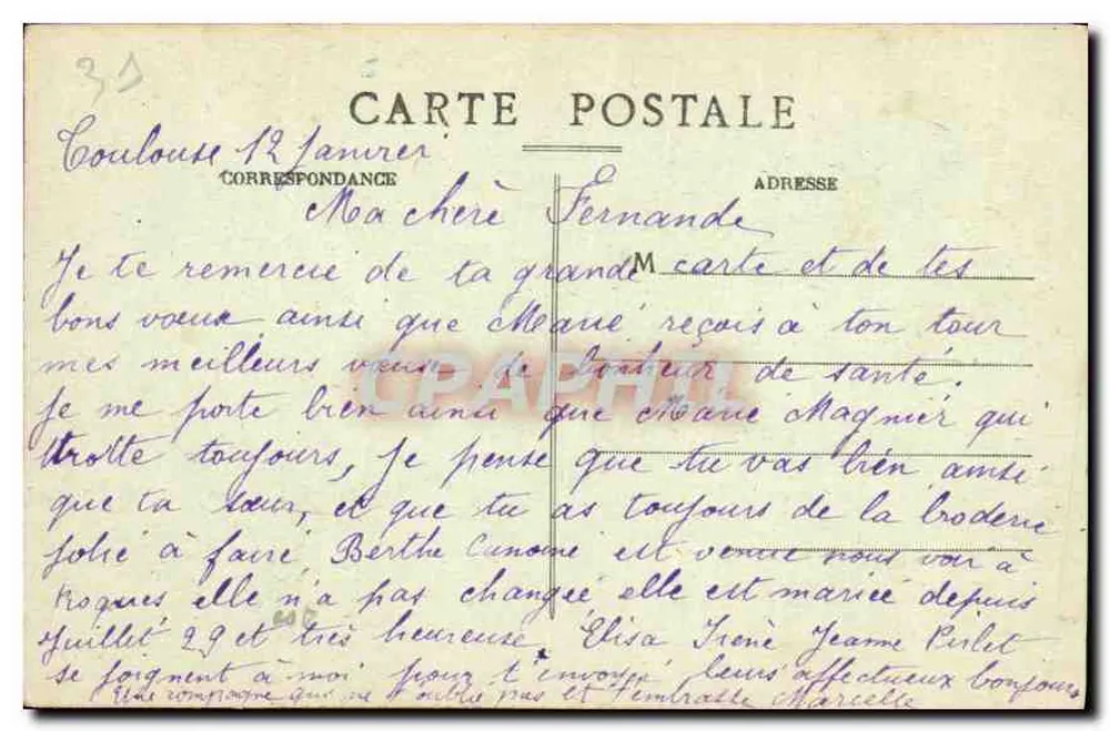 Toulouse — A Cour do Hotel d'Assécat — A. Langl-Heinzel, editor. Toulouse - Verso