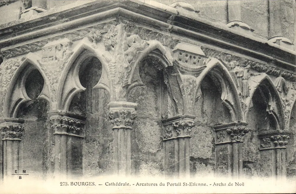Bourges — Kathedrale — Bogen des Portals St-Etienne — Weihnachtsbogen - Vorderseite