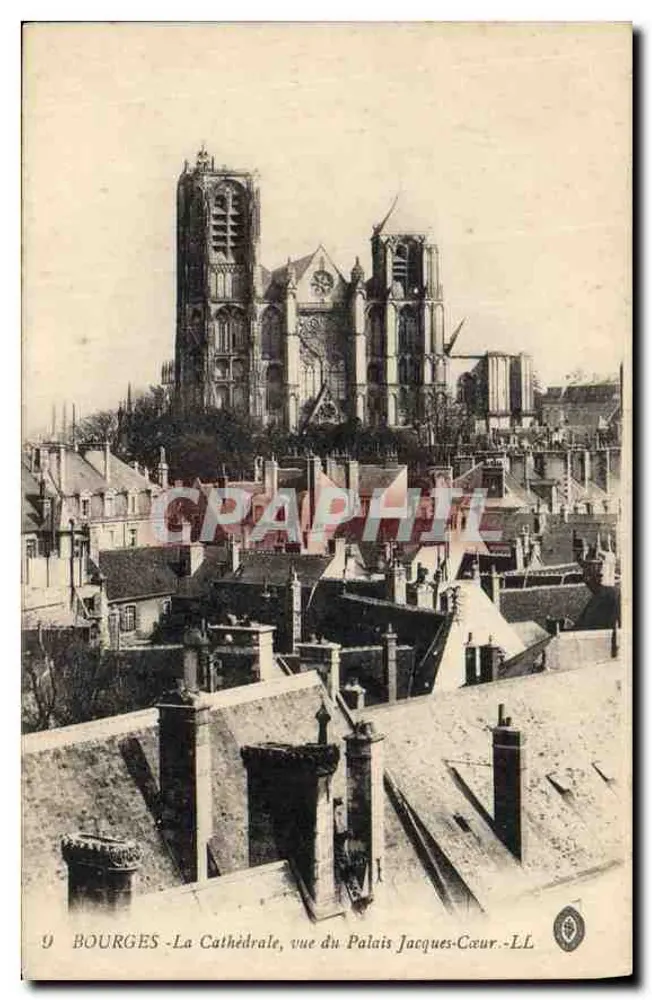 Bourges - Die Kathedrale, Ansicht vom Palais Jacques-Cœur - LL - Vorderseite