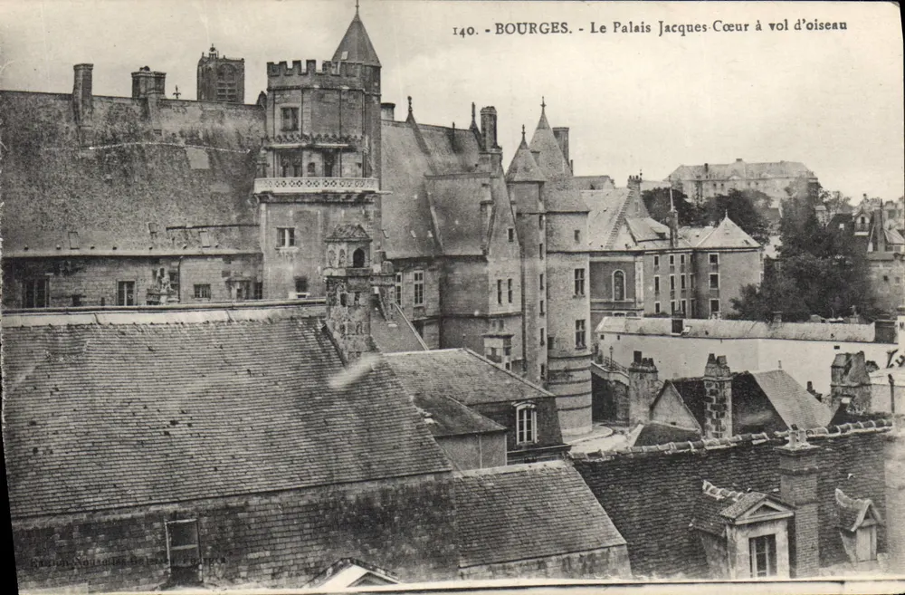 Bourges - Das Palais Jacques-Cœur von oben — Verlag: Réalités Gourdon, n°140 - Vorderseite
