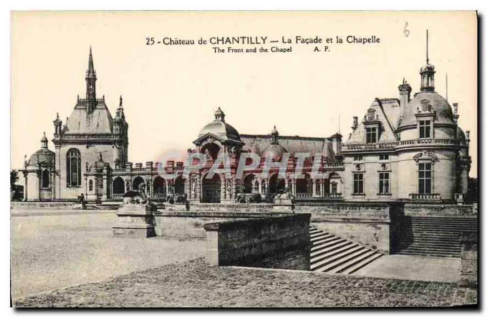Castelo de Chantilly — A Fachada e a Capela — A. P. - Frente