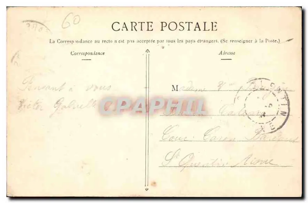 Chantilly — Grandes Bruyères — Editor: Solvay Phototypie, n°114 - Verso