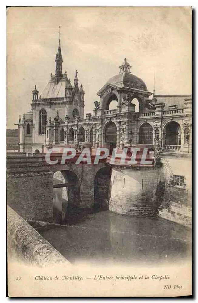 Schloss Chantilly - Der Haupteingang und die Kapelle - ND Phot - Vorderseite