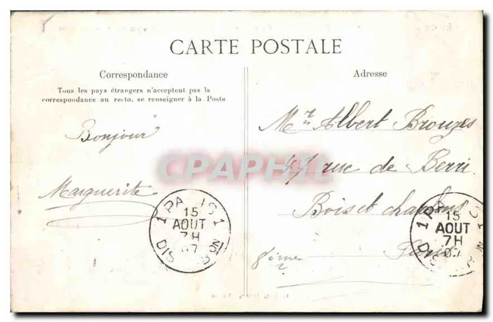 Die Ufer der Truyère am Pont de Tréboul — Serie 340 — Verlag Le Rémy Éditeur, Angers - Rückseite