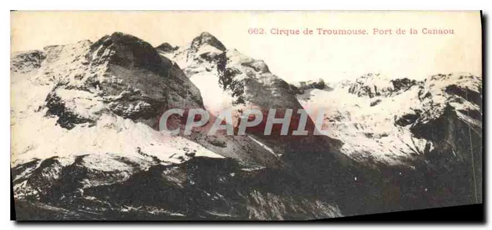 Cirque de Troumouse. Port de la Canaou — vista alpina — editor não identificado, n° de série 662 - Frente