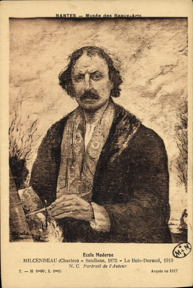 NANTES — Museum für Kunst — Portrait des Autors von Milcendeau (Charles) — Moderne Schule — Verlag F. Chapeau, Nantes - Vorderseite