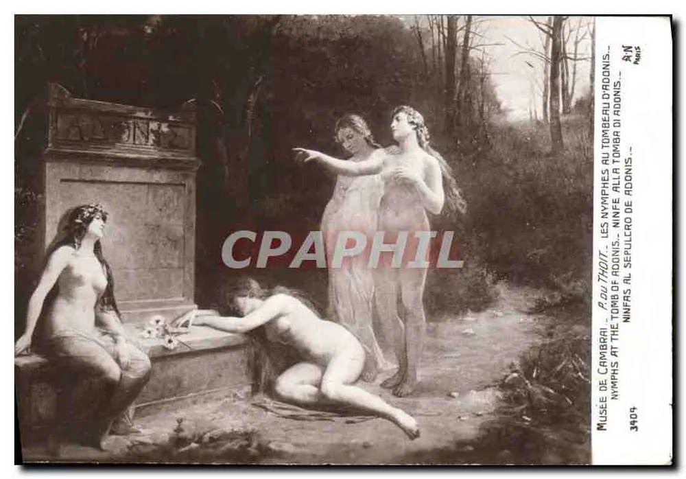 Nymphen am Grab Adonis — Museum von Cambrai — Nr. 3904 - Vorderseite
