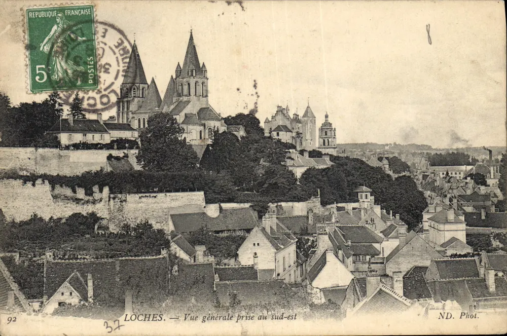 Loches — Allgemeiner Blick vom Südosten — ND. Phot. - Vorderseite