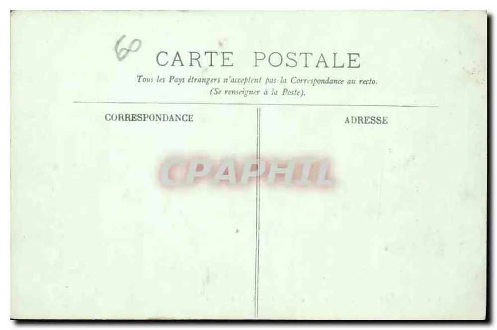 Compiègne — Blick auf die Stadt und den Schloss — LL. — N° 96 - Rückseite