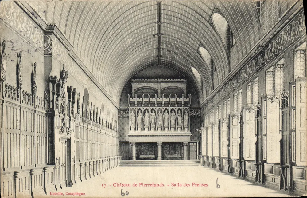 Castelo de Pierrefonds - Sala das Preusas — Decelle, Compiègne, n°17 - Frente