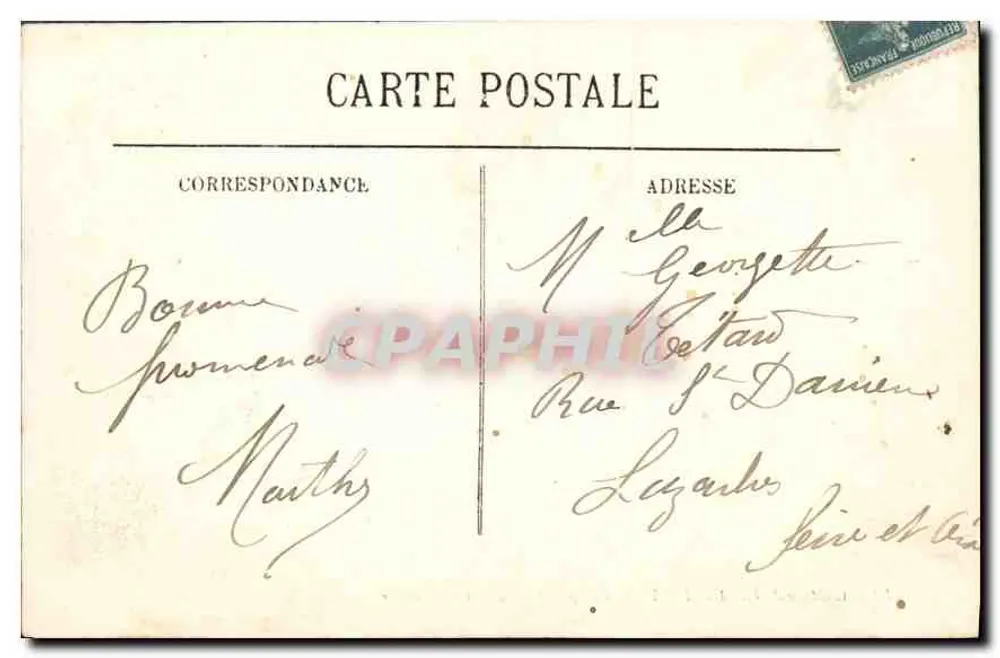 Castelo de CHANTILLY — Rampe da Escada de Honra — LL. n°112 - Verso