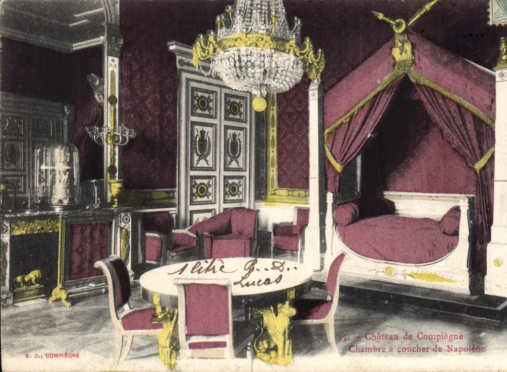 Slaapkamer van Napoleon — Kasteel van Compiègne — E. D., COMPIÈGNE - Voorkant