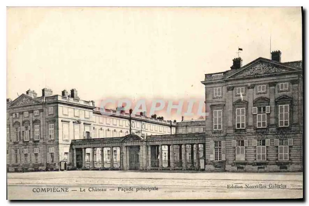 Compiègne — O Castelo — Fachada Principal — Edição Nouvelles Galeries - Frente