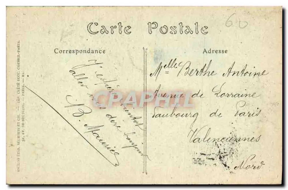 O Leito de Maria Antonieta — Palácio de Compiègne - Verso