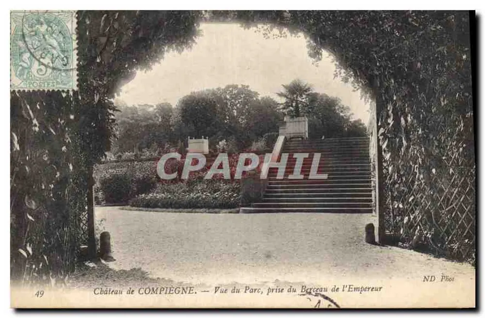 Schloss COMPIEGNE — Ansicht des Parks, aus dem Kinderwagen des Kaisers — ND Pios - Vorderseite