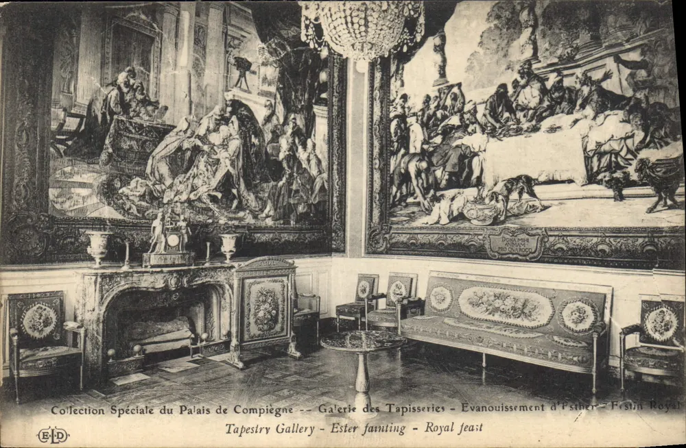 Galerie der Tapeten — Ohnmacht Esthers — Schloss Compiègne — E.D. Nr. 60 - Vorderseite