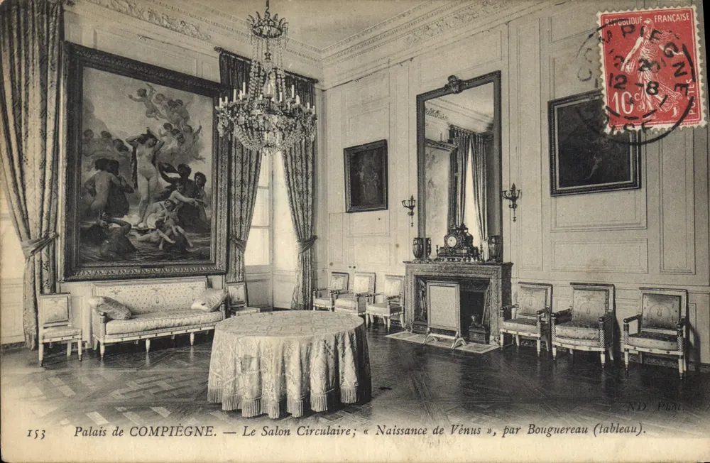 Palast von COMPIÈGNE — Der Kreisraum; « Geburt der Venus », von Bouguereau (Gemälde). — ND. Fotografie — Nr. 153 - Vorderseite