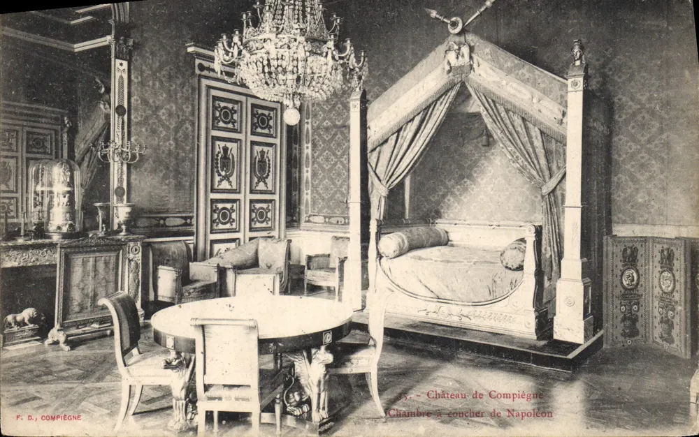 Quarto de dormir de Napoleão — Castelo de Compiègne — F. D., COMPIÈGNE - Frente