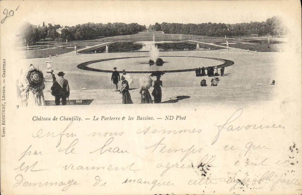 Château de Chantilly — Le Parterre & les Bassins — ND Phot - Vorderseite