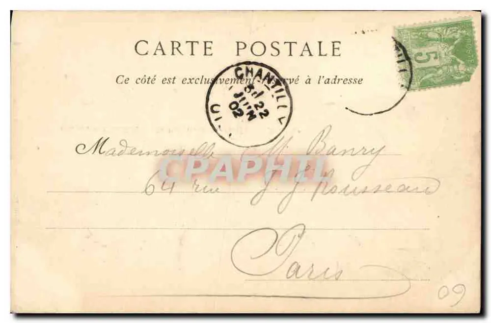 Château de Chantilly — Le Parterre & les Bassins — ND Phot - Rückseite
