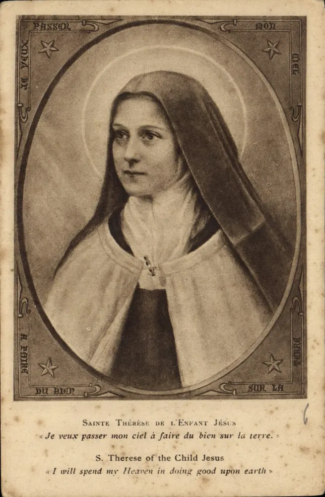 Santa Térèsa da Criança Jesus — retrato religioso — editor H. Esire, n°6 - Frente