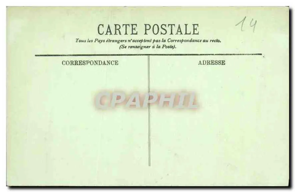 Caen — A Fachada da Abadia das Damas — LL. n°17 - Verso
