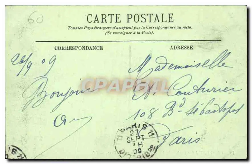 Castelo de Chantilly — O Castelo visto do Parque — LL. - Verso