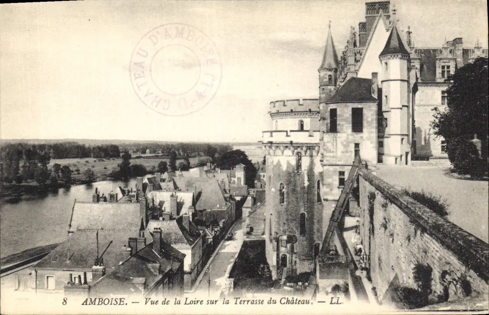 Amboise — Ansicht der Loire von der Schloss-Terrasse — LL. - Vorderseite