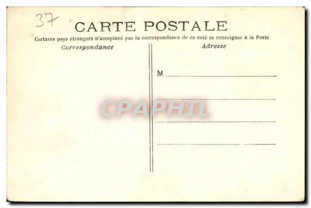 Tours (Indre-et-Loire) - Hotel Gouin - Verlag nicht sichtbar, Seriennummer 6 - Rückseite