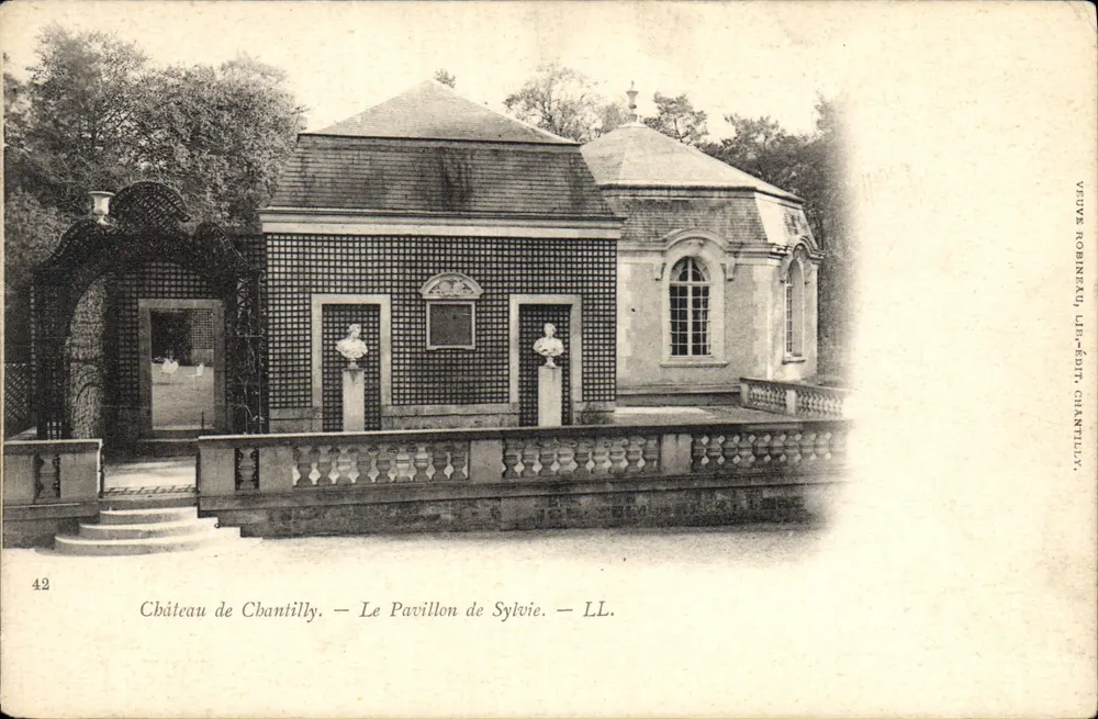 Château de Chantilly — Het Pavillon de Sylvie — Veuve Robineau, Lib.-Uitgever Chantilly, n°42 - Voorkant