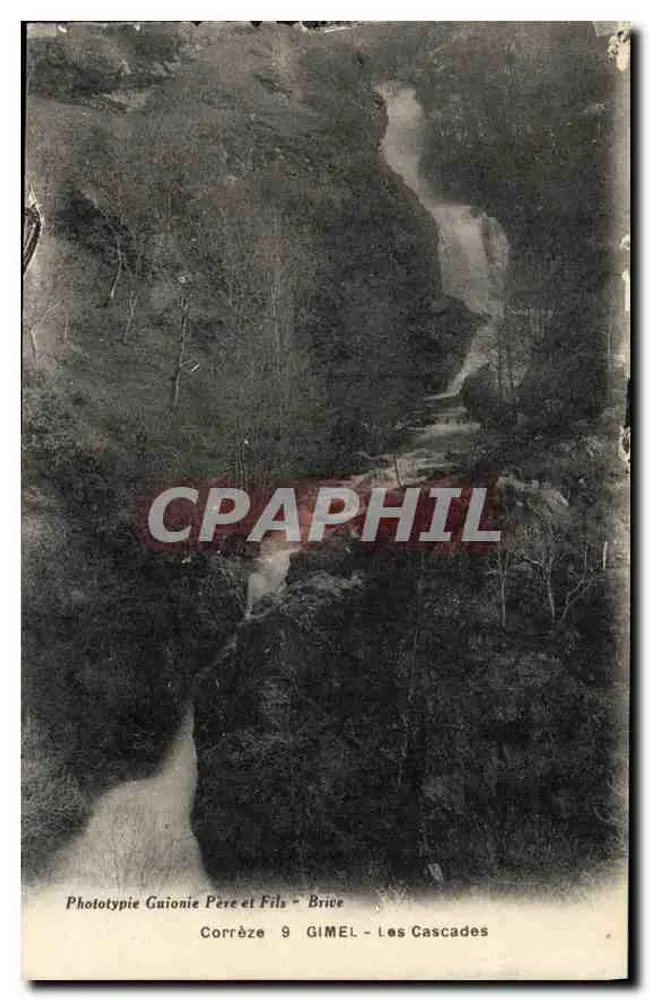 Gimel - As Cataratas — Corrèze — Fototipia Guionie Pere et Fils - Brive - Frente