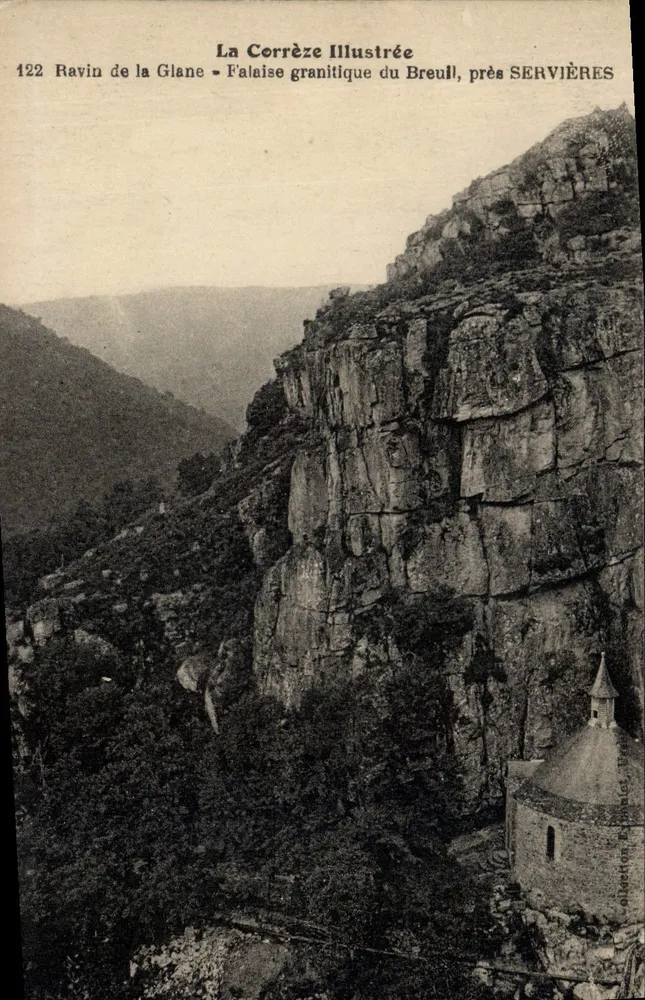 Ravin da Glane — Falésia granítica do Breuill, perto de SERVIÈRES — La Corrèze Illustrée, n°122 - Frente