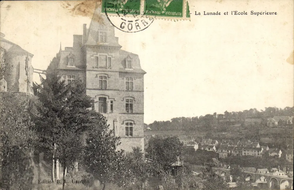 La Lunade en de Hogeschool — Corrèze — Uitgave B. L. Uzerche - Voorkant