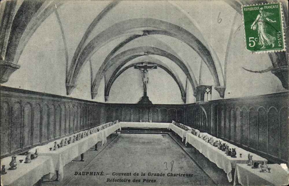 Dauphiné — Kloster der Grande Chartreuse. Refektorium der Väter. - Vorderseite