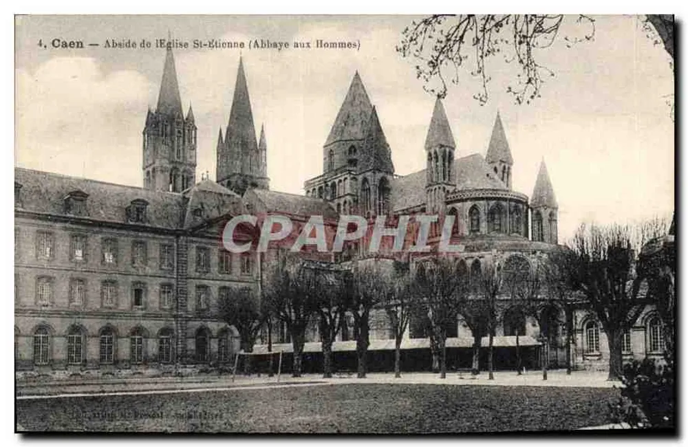 Caen — Apsis der Kirche Saint-Étienne (Abbaye aux Hommes) — Verlag: Anonyme Photographiegesellschaft Caen, Nr. 4 - Vorderseite