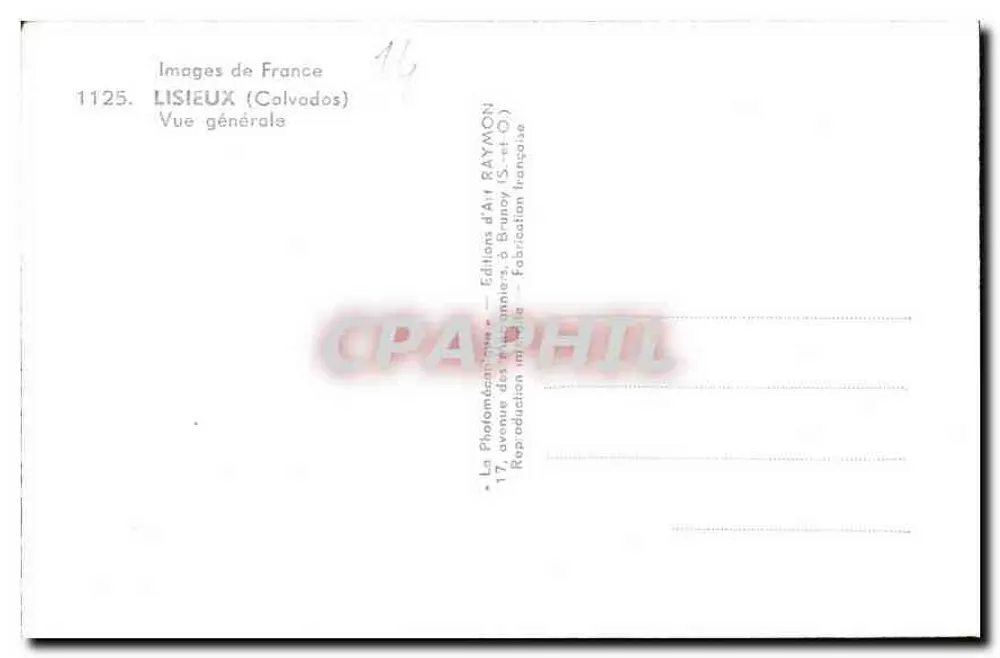 Lisieux (Calvados) — Vista geral — Edições d'Art Raymon - Verso