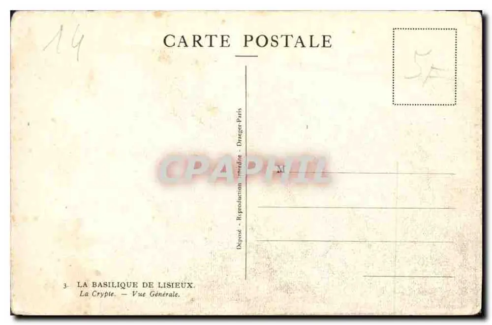 La Basilique de Lisieux — La Crypte — Vue Générale — Dranger-Paris - Verso