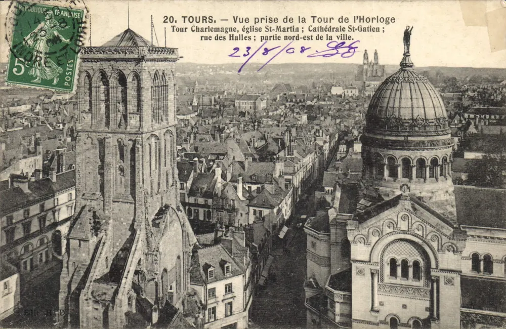 Tours — Ansicht vom Uhrturm — Verlag H. D. - Vorderseite
