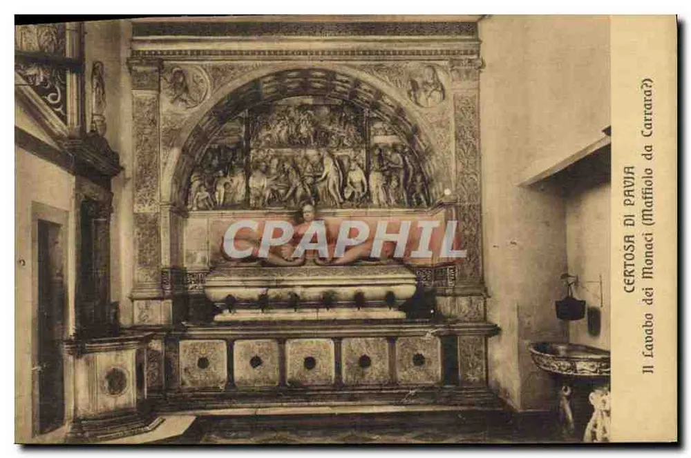 Certosa di Pavia — Das Grab von Matteo da Carrara — Unbekannter Verleger, Nr. 168 - Vorderseite