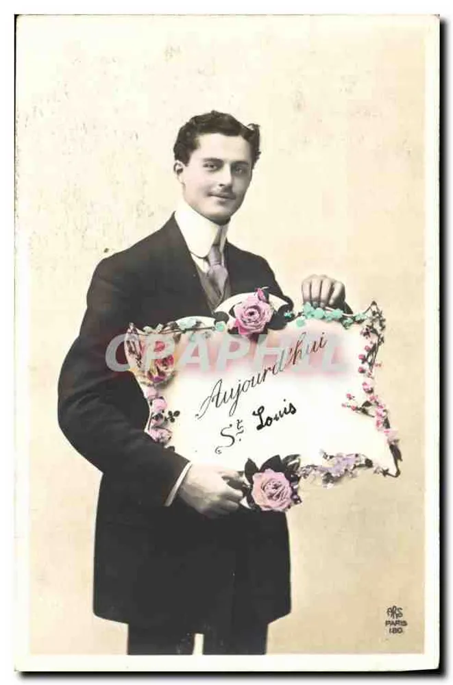Jovem homem segurando um quadro floral — 'Hoje São Luís' — editor ARS Paris (180) - Frente