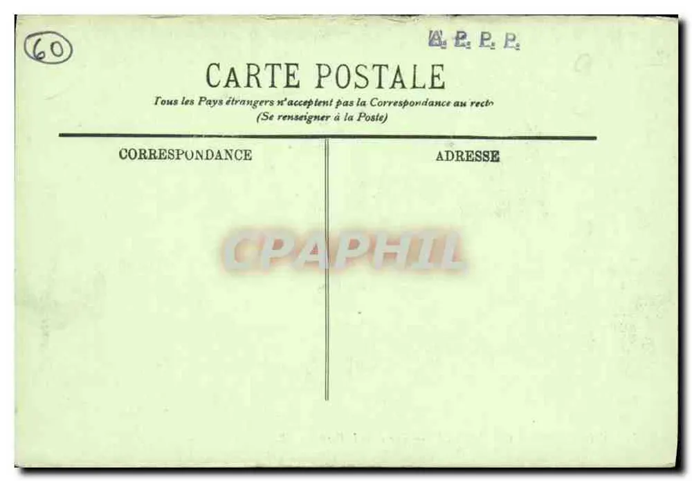 Castelo de Chantilly — Vista no Parque — LL. — n°46 - Verso
