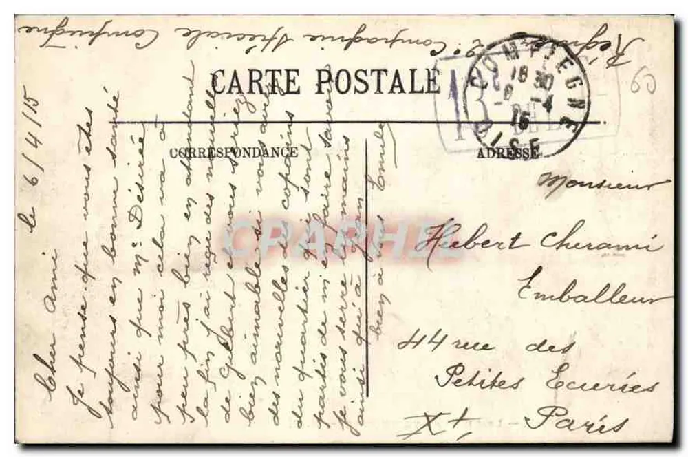 Compiègne — O Castelo visto do Parque — N.G. — N° 100 - Verso